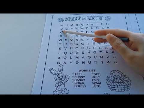 Видео: АСМР~~ wordsearch °•°•°•°•°•°•°•°