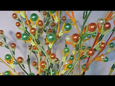 Видео: Мастер-класс МК от Koshka2015 - Beaded flowers, цветы из бисера, МК