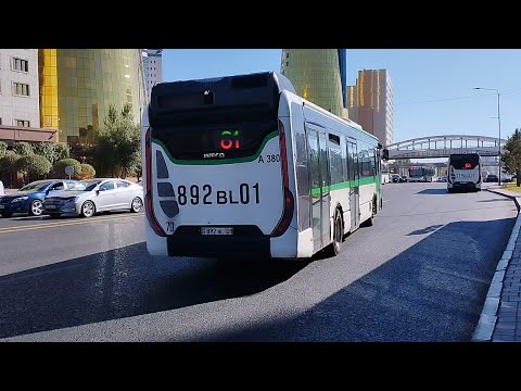 Видео: Астана. A380 Iveco urbanway 12 маршрут 61 и A479 Iveco urbanway 12 маршрут 15A
