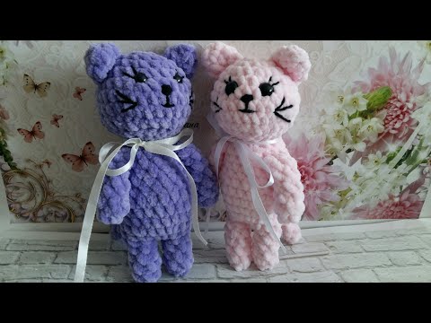 Видео: МК котёнок крючком за час. Часть 2. Оформляем мордочку.