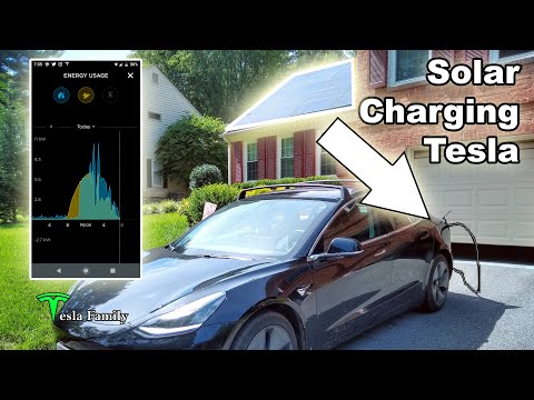 Видео: Зарядка Tesla от 100% солнечной энергии | Эксперимент с солнечной панелью в автомобиле
