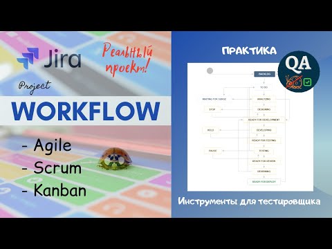 Видео: Workflow проекта. Agile, Scrum, Kanban. Рабочий процесс в JIRA (реальный проект).