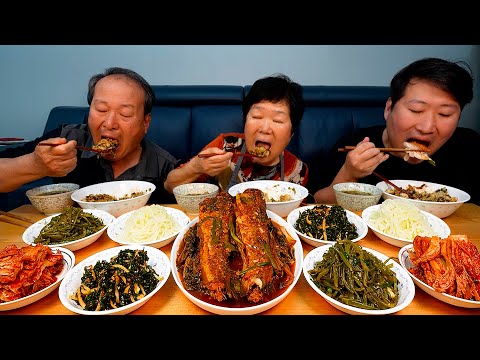Видео: Разнообразие домашних блюд из сушеной зелени редиса! - Кулинарное шоу Мукбанг.