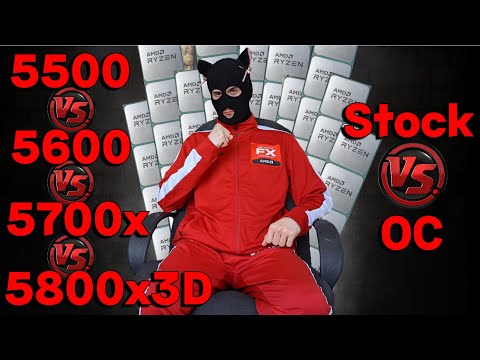 Видео: Ryzen 5500 vs Ryzen 5600 vs Ryzen 5700x vs Ryzen 5800x3D / лучший игровой процессор AMD в 2024 году