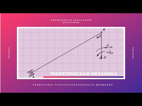 Видео: Кинематика плоскопараллельного движения (кривошипно-шатунный механизм)
