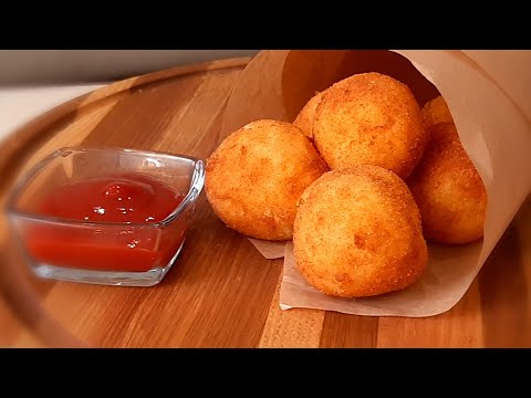 Видео: Хрустящие картофельные шарики с тянущимся  сыром ! Мгновенно исчезают со стола !