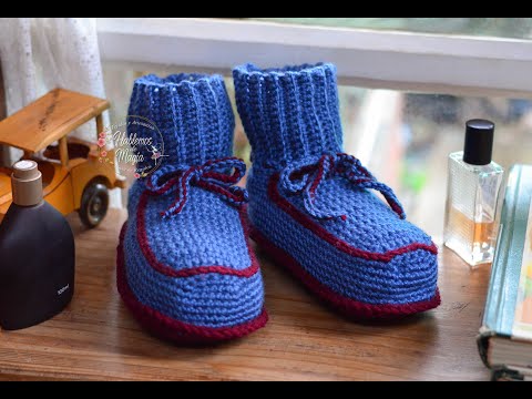 Видео: (Тапочки на них) Пошаговое вязание крючком.