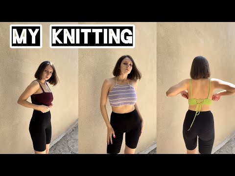 Видео: Связала шесть топов крючком 🧶| Мои работы из пряжи | Вязание крючком 🪡
