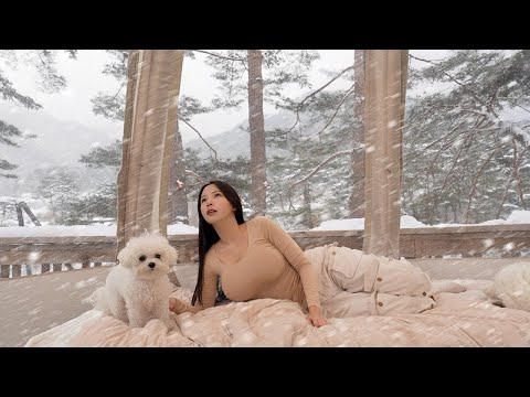 Видео: ❄️Кемпинг в сильный снегопад с жаркой палаткой 🥶-17°CㅣСнег ASMR