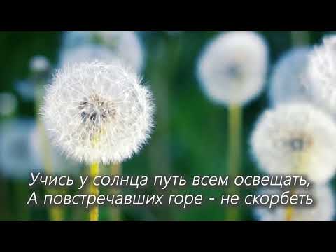 Видео: КАРАОКЕ - Учись у солнца жизнь дарить и свет