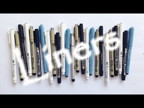 Видео: Обзор линеров. Лайнеры. Centropen, Edding, Marvy, Micron Pigma Sakura, Copic