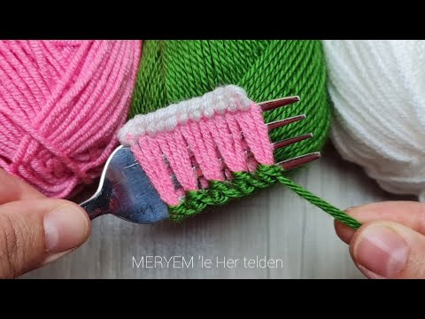 Видео: 😍ВНИМАНИЕ ЭТО БЫЛО ОЧЕНЬ МИЛОЕ👍 ПОСМОТРИТЕ, ЧТО Я СДЕЛАЛА С ВИЛКОЙ И ПРЯЖЕЙ.