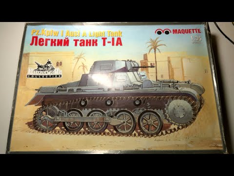 Видео: Обзор на набор немецкого лёгкого танка Pz.1 Ausf.A, от фирмы MSD-Maquette. 1:35. MQ-3571