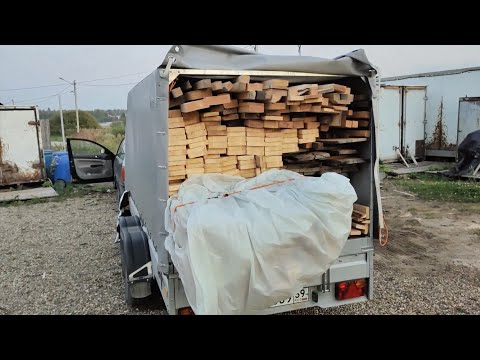 Видео: Легковой прицеп не выдержал 3.5 тонны лопнули диски