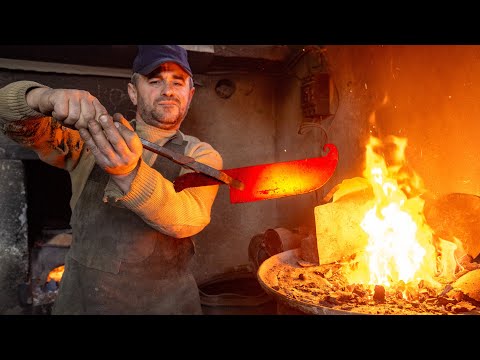 Видео: Изготовление самого острого ножа из твердого старого металла. От начала до конца.