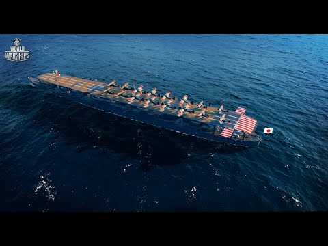 Видео: Как играть на авианосце Hosho - World of Warships (WOWS) - самый лучший бой