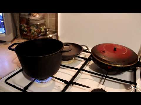 Видео: Кастрюля чугунная