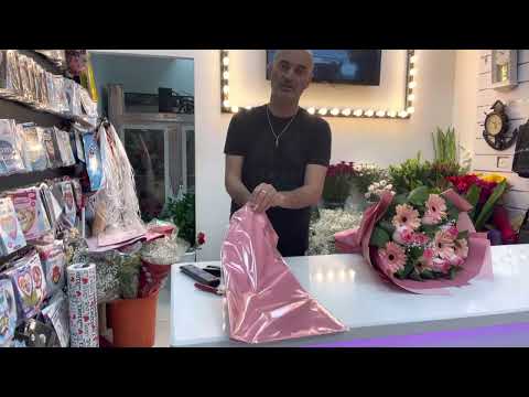 Видео: Мастер класс по упаковке круглого букета,в корейскую плёнку 🙏