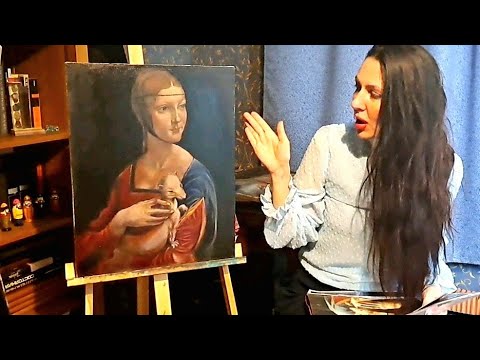 Видео: Копирую Леонардо. Дама с горностаем.Copying Leonardo's Lady with an ermine