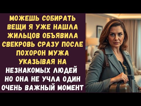Видео: Можешь собирать вещи я уже нашла жильцов объявила свекровь сразу после похорон мужа указывая