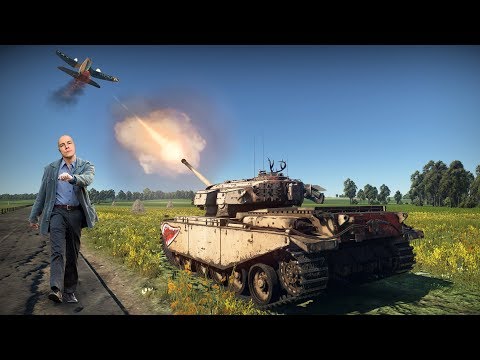 Видео: Сбиваем самолёты ТАНКОМ ! War Thunder