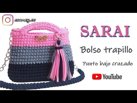 Видео: 👜 Сумка SARAI с футболкой в ​​рубчик / Вязаная сумка / Учись с esaney