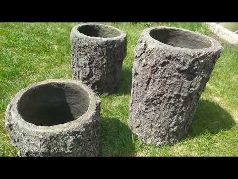 Видео: Изделия из бетона, каменная фактура....