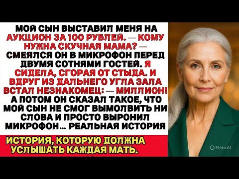 Видео: Мой сын устроил аукцион и выставил меня: "100 рублей за скучную маму!"  Пока незнакомец не предложил