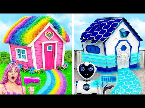 Видео: Робот Против Барби Домики Одного Цвета Челлендж | Смешные Моменты от Multi DO Girls