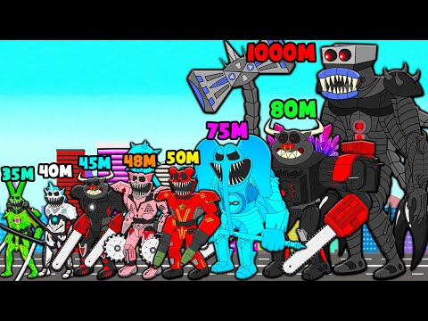 Видео: СРАВНЕНИЕ РАЗМЕРОВ ВСЕХ ПОППИ ПЛЕЙТАЙМ МОНСТРОВ! КИБОРГИ КАЧКИ ТОЛСТЯКИ ЗОМБИ Мультик Анимация