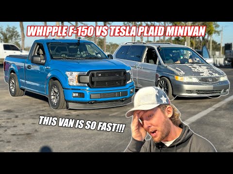 Видео: Гонки на минивэне Tesla Plaid SLEEPER! Наш Whipple F-150 прошёл САМЫЙ БЫСТРЫЙ обгон на сегодняшни...