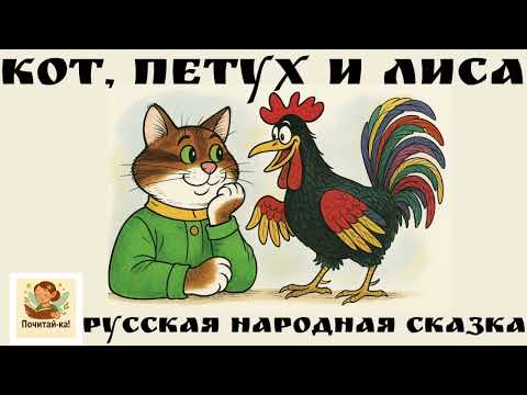 Видео: Кот, Петух и Лиса 🐱🐔🦊 | Русская народная сказка для детей | Аудиосказка с иллюстрацией