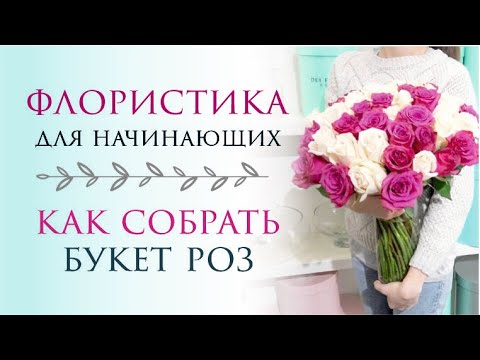 Видео: БУКЕТ РОЗ 💗 ФЛОРИСТИКА ДЛЯ НАЧИНАЮЩИХ