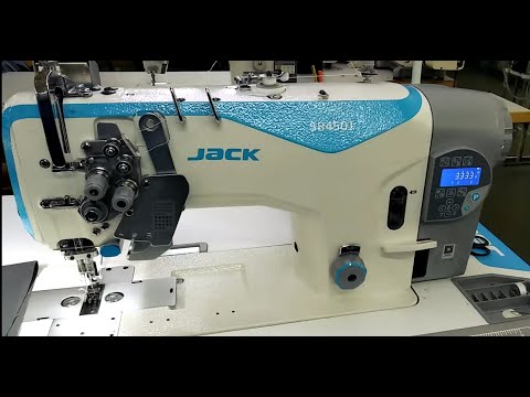 Видео: Поворот на двухигольной швейной машине Jack 58450j