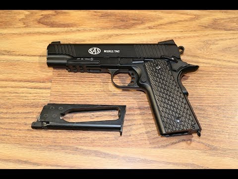 Видео: Разбоксинг и обзор пневматического пистолета SAS M1911 TAC - KIMBER WARRIOR /KWC KMB-77AHN/