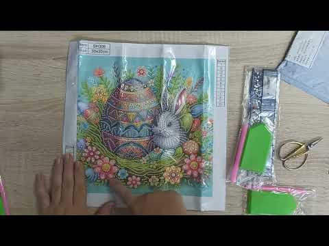 Видео: Алмазная мозаика. Распаковка с Алика. 5 по фото+ 3 частички. 