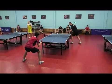 Видео: 1/2 Рахматов А. (939) - Иванов П. (897) Калуга КНТ Тайфун: турнир по настольному теннису 26.08
