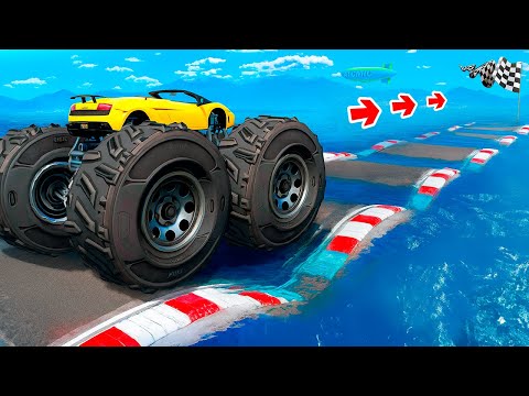 Видео: ЧИТЕРСКАЯ ТАЧКА ПРОЕХАЛА ПО ВОДНЫМ КОЧКАМ в ГТА 5 ОНЛАЙН (GTA 5 ONLINE)