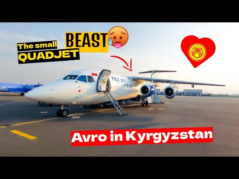 Видео: Обзор Avro RJ85 от TezJet: из Оша в Бишкек | tripreport