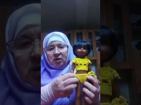 Видео: Купальник крючком для куклы  Paola-reina. Экспресс  м.к.