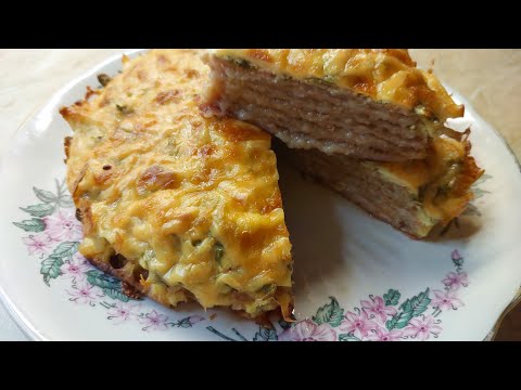 Видео: Ніжний, м'який вафельний торт з курячим фаршем! 🥞