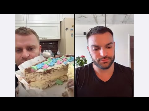 Видео: Слопал на ночь киевский торт прям из коробки / Самвел Адамян Вася Романчук