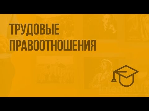 Видео: Трудовые правоотношения. Видеоурок по обществознанию 9 класс