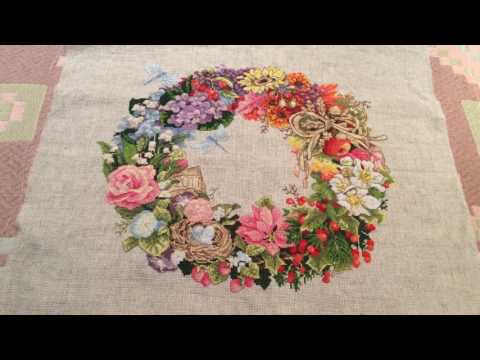 Видео: ФИНАЛ.Венок все сезоны от Dimension. Вышивка крестом.