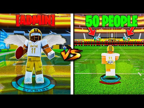Видео: Сможет ли 1 администратор победить 50 обычных людей в футбольной игре NFL Universe?