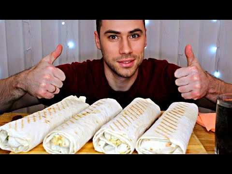 Видео: MUKBANG Огромная шаурма / 4 Шавухи / Shawarma / ASMR МУКБАНГ / Мукбанг Сеня / eating show / 먹방