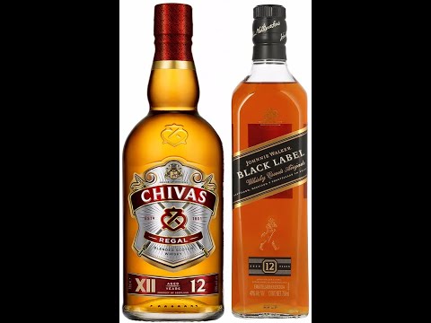 Видео: Сравнение Blended Scotch Whisky Johnnie Walker Black Label с Whisky Chivas Regal.