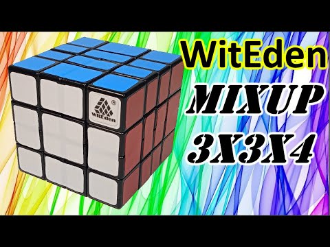 Видео: Как собрать куб WitEden Mixup 3x3x4, How to solve cube 3х3х4