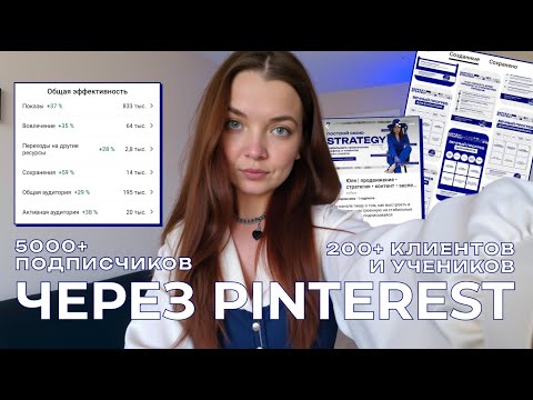 Видео: Продвижение через Pinterest ✱ Привлекла 5000+ подписчиков и 200+ клиентов и учеников через Pinterest