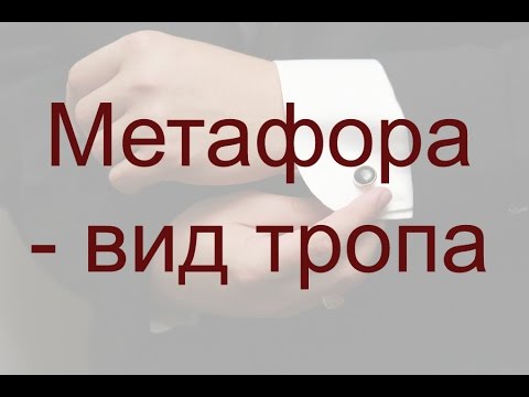 Видео: Метафора - вид тропа